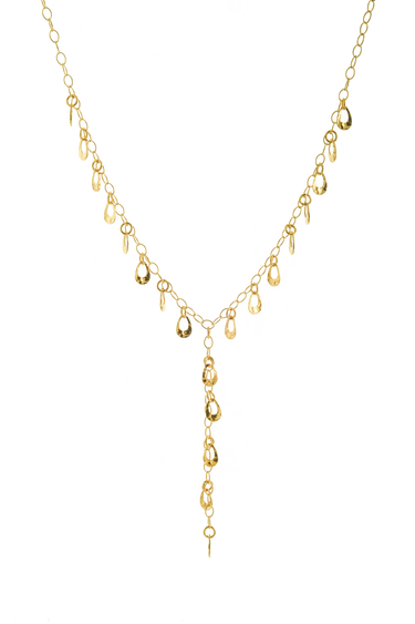 Collar Gotas Colgantes Dorado